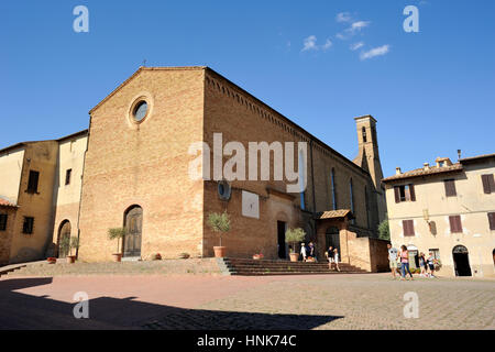 Église Saint Augustin, San Gimignano, Toscane, Italie Banque D'Images