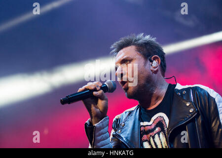 Simon Le Bon de Duran Duran au Mandalay Bay Events Center à Las Vegas Vendredi 29 juillet 2016. Banque D'Images