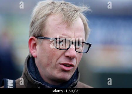 Warren Greatrex formateur au cours de Betfair Super samedi à Newbury. Banque D'Images