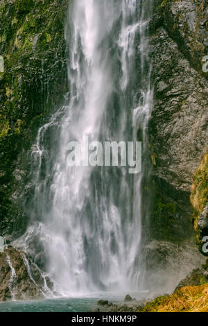 Devils Punchbowl Falls, une cascade, Arthur&# 39;s Pass, région de Canterbury, Southland, Nouvelle-Zélande Banque D'Images