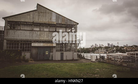 / Entrepôts Usines de construction navale histoire de l'île de cockatoo, Sydney, Australie Banque D'Images