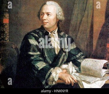 Leonhard Euler, mathématicien suisse, physicien, astronome, logicien et l'ingénieur qui a fait des découvertes importantes et influentes dans de nombreuses branches des mathématiques Banque D'Images