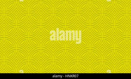 [Illustration] raster pattern traditionnel japonais de cercles se chevauchant - image texturée avec effet carving / gravée Banque D'Images