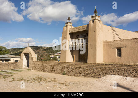 Nouveau Mexique, High Road to Taos Scenic Byway, Las Trampas, San José de Gracia Church Banque D'Images