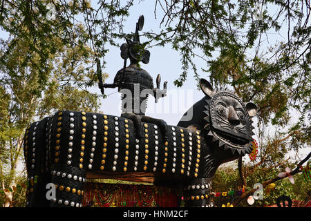 L'un de l'entrée du public artistique Surajkund foire artisanale à Surajkund, Faridabad, Inde. Banque D'Images