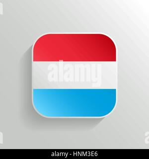Bouton vecteur - Luxembourg l'icône en forme de drapeau sur fond blanc Illustration de Vecteur