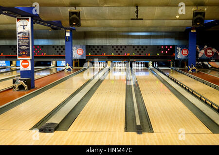 Bowling, Plaza mayor, Malaga, Espagne. Banque D'Images