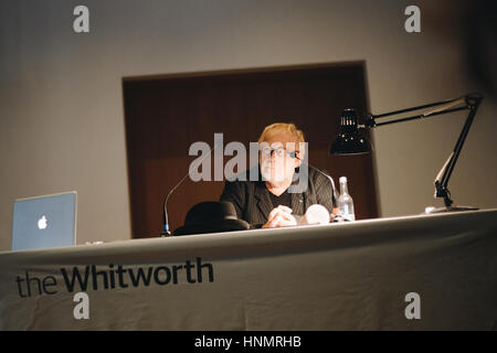 Manchester, UK. 14Th Feb 2017. Joseph Kosuth donnant un exposé à la Whitworth Art Gallery. Credit : Cristina Pedreira/Alamy Live News Banque D'Images