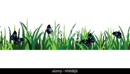 Transparente de l'herbe verte Illustration de Vecteur