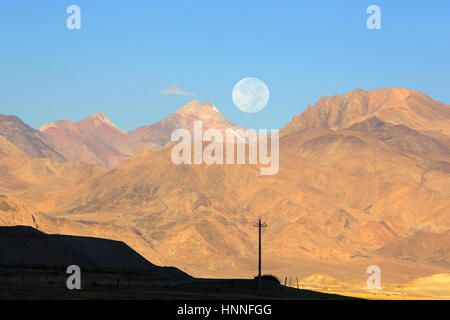 Bangong de Ritu Lake County,Tibet Banque D'Images