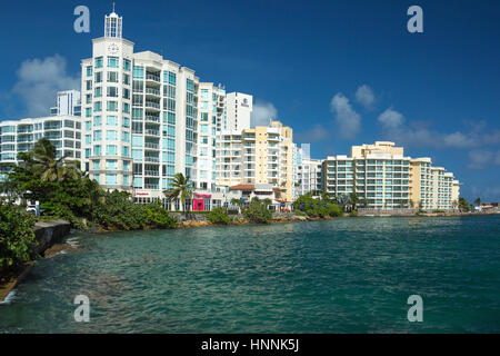 EL BOQUERON SKYLINE CARIBE SAN JUAN PUERTO RICO Banque D'Images