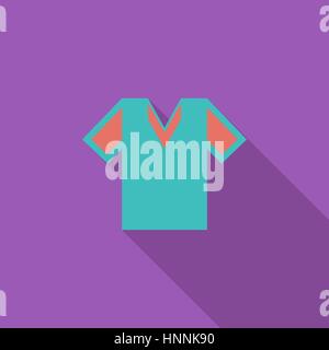 T-shirt icône. Télévision avec l'icône des vecteur long shadow pour applications web et mobiles. Il peut être utilisé comme logo -, le pictogramme, icône, infographie elemen Illustration de Vecteur