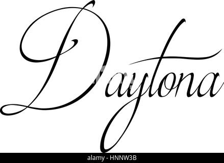 Daytona signe texte illustration sur fond blanc Illustration de Vecteur