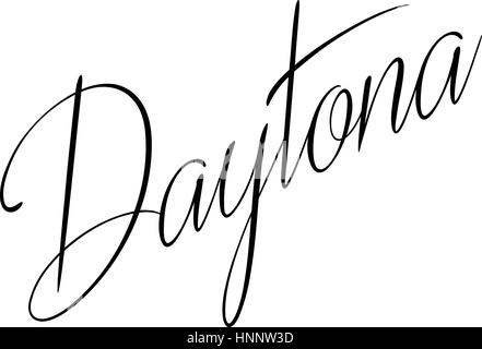 Daytona signe texte illustration sur fond blanc Illustration de Vecteur