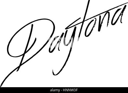 Daytona signe texte illustration sur fond blanc Illustration de Vecteur