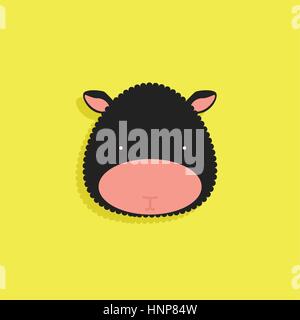 Cartoon face Mouton Illustration de Vecteur