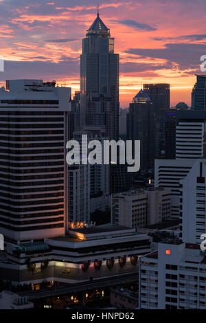 Bangkok, Thaïlande, au coucher du soleil Banque D'Images