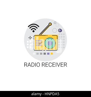 Icône d'Appareil de télécommunications récepteur radio Illustration de Vecteur