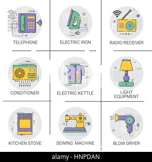 Ménage climatiseur chauffage cuisine maison icône Périphériques Collection Ménage Illustration de Vecteur