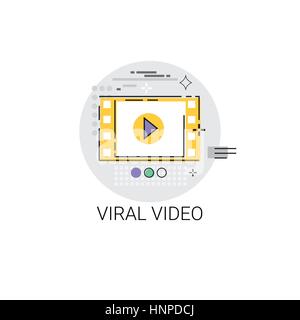 Vidéo virale de l'icône de marketing numérique Illustration de Vecteur