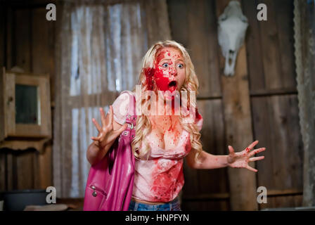 TUCKER AND DALE vs EVIL 2010 Reliance Big Pictures film avec Katrina Bowden Banque D'Images