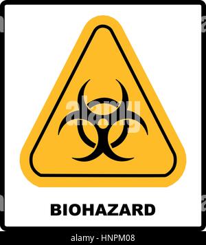 Symbole Biohazard signe d'alerte en cas de menace biologique, vector ...