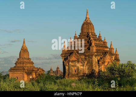 Tempel und Pagoden in der Ebene von Bagan, Myanmar, Asien | Plaines Bagan temples et pagodes, Bagan, Myanmar, en Asie Banque D'Images