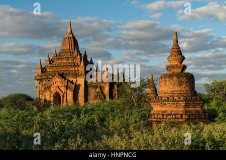 Tempel und Pagoden in der Ebene von Bagan, Myanmar, Asien | Plaines Bagan temples et pagodes, Bagan, Myanmar, en Asie Banque D'Images