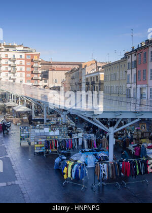 Piazza Ghiaia Place du marché, Parme, Italie Banque D'Images