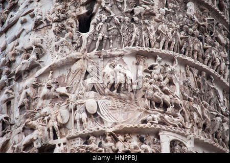 Détails de la colonne de Marc Aurèle, Rome Banque D'Images