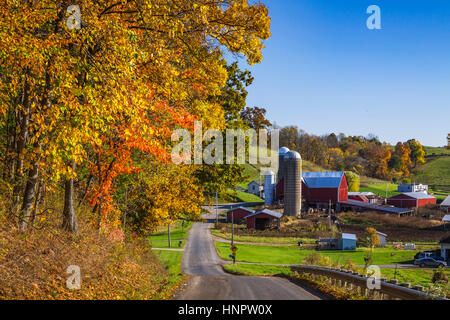 Une ferme à Coshocton County, Ohio, USA. Banque D'Images