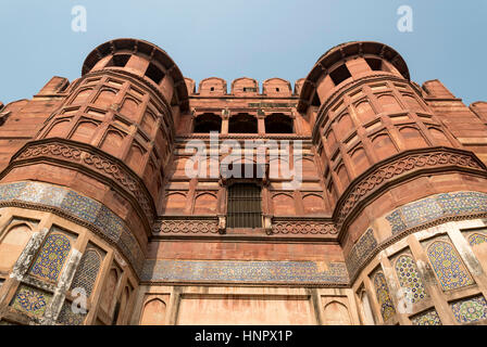 Amar Singh Gate, fort d'Agra, Inde Banque D'Images