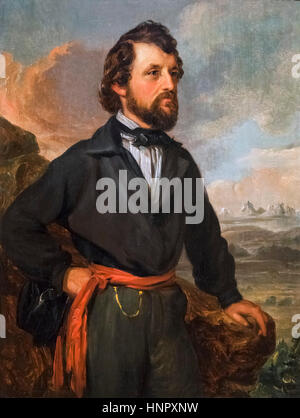 John C Frémont (1813-1890), portrait de William Smith Jewett, huile sur toile, sans date. John Charles Fremont était un officier de l'armée américaine, explorateur et homme politique. Il laisse quatre expéditions durant les années 1840, l'exploration de l'ouest des États-Unis. Banque D'Images