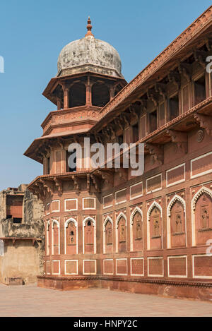 Jahangiri Mahal (palais de Jahangir), Fort d'Agra, Inde Banque D'Images