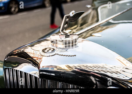 Bentley voiture classique à Covent Garden, Londres, Royaume-Uni. Banque D'Images