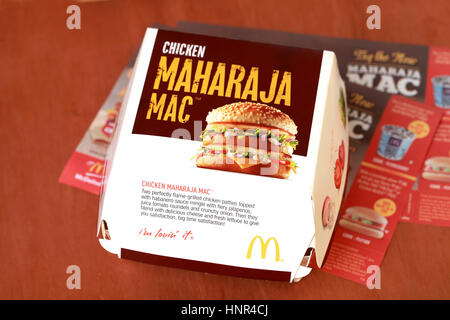 McDonald's Chicken Maharaja Mac Banque D'Images