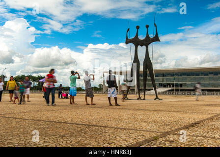 "La sculpture des guerriers, Brasilia, Brésil Banque D'Images