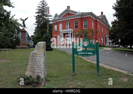 L'hôtel de ville à Great Barrington, comté de Berkshire, Massachusetts, United States. Banque D'Images