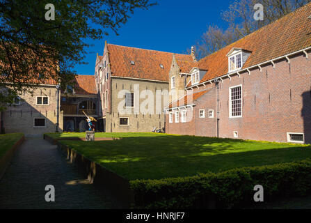 Dutch Village traditionnel au Musée de Zuiderzee (Zuiderzee), Enkhuizenon, Pays-Bas Banque D'Images