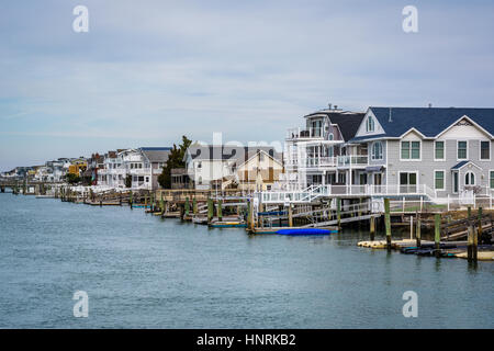 Maisons en bord de mer à Avalon, New Jersey. Banque D'Images