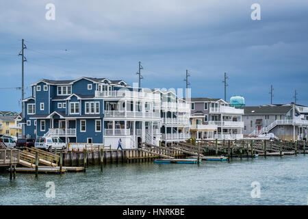 Maisons en bord de mer à Avalon, New Jersey. Banque D'Images