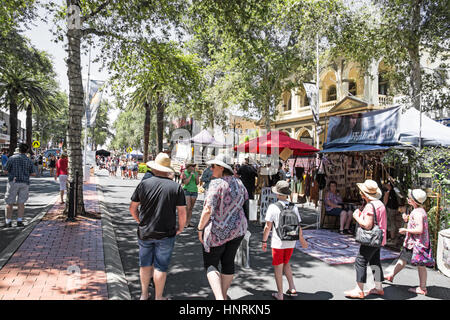 Scène de rue au Festival de Musique Country de Tamworth Australie 2017. Banque D'Images