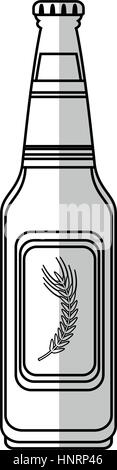 Bouteille de bière icône sur fond blanc. vector illustration Illustration de Vecteur