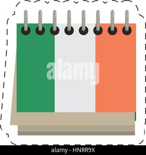 Cartoon date calendrier St Patricks day icon vector illustration eps 10 Illustration de Vecteur