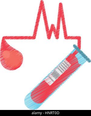 Tube à essai dessin illustration vecteur santé don eps 10 Illustration de Vecteur
