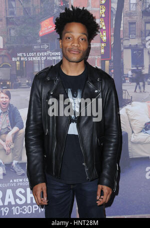 Hollywood, CA, USA. Feb 15, 2017. Jermaine Fowler. Los Angeles première de HBO's ''Planter'' tenue à Avalon Hollywood. Crédit photo : Birdie Thompson/AdMedia Crédit : Birdie Thompson/AdMedia/ZUMA/Alamy Fil Live News Banque D'Images