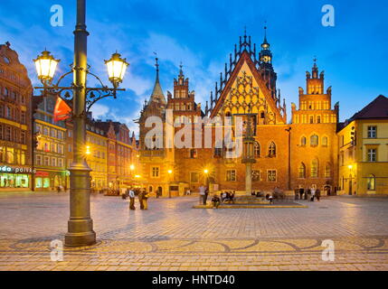 Vieille ville de Wroclaw, Pologne Banque D'Images