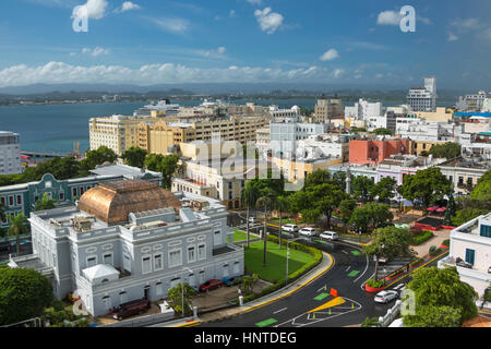 PLAZA DE COLON, LA VIEILLE VILLE DE SAN JUAN PUERTO RICO Banque D'Images