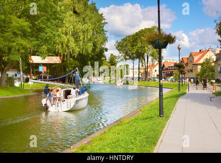 Gizycko, Canal Luczanski, région de la Mazurie, Pologne, Europe Banque D'Images