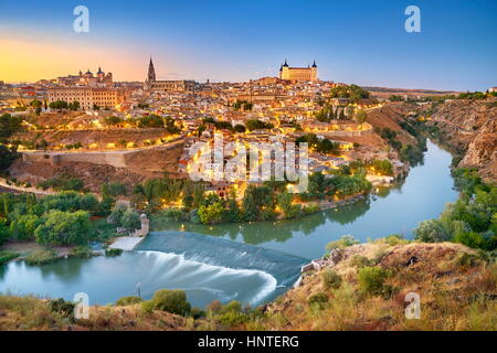 Toledo - vieille ville skyline, Espagne Banque D'Images